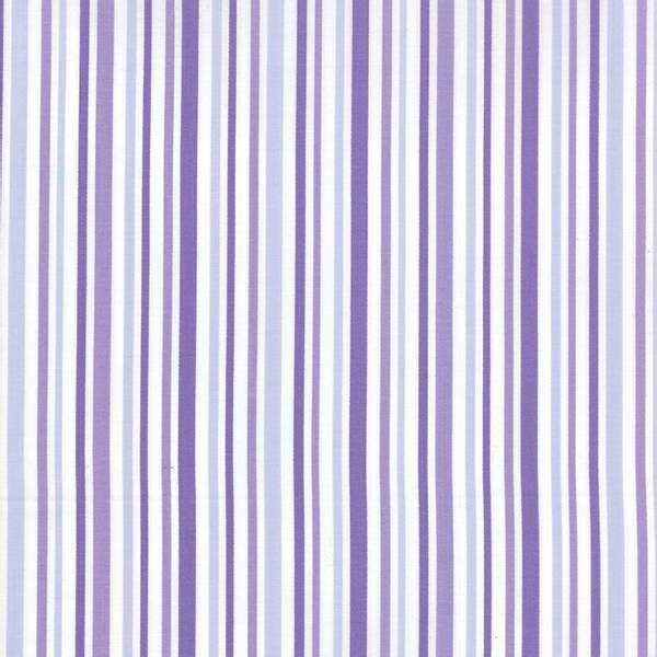 Bilde av 50 cm Hi-De-Ho - 4-7 mm brede striper i flere lillafarger på hvi