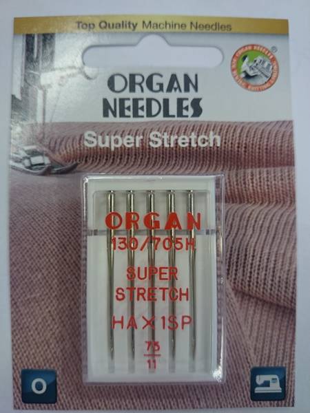 Bilde av Organ symaskinnål - 5 st., SuperStretch overlock Hax1SP 75/11