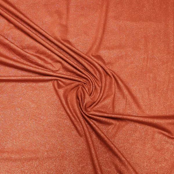 Bilde av Viskosejersey - sølvglitter - terracotta