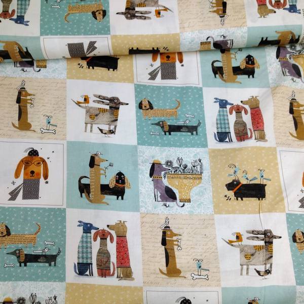 Bilde av It's raining cats & dogs - hunder - 10 cm ruter