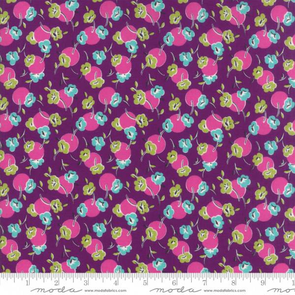 Bilde av Beach Road - 15 mm flerfargete blomster og dots på lilla