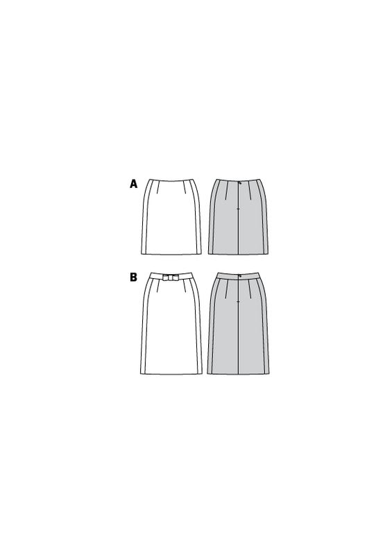 6181 - Burda - smal skjørt m sidepanel