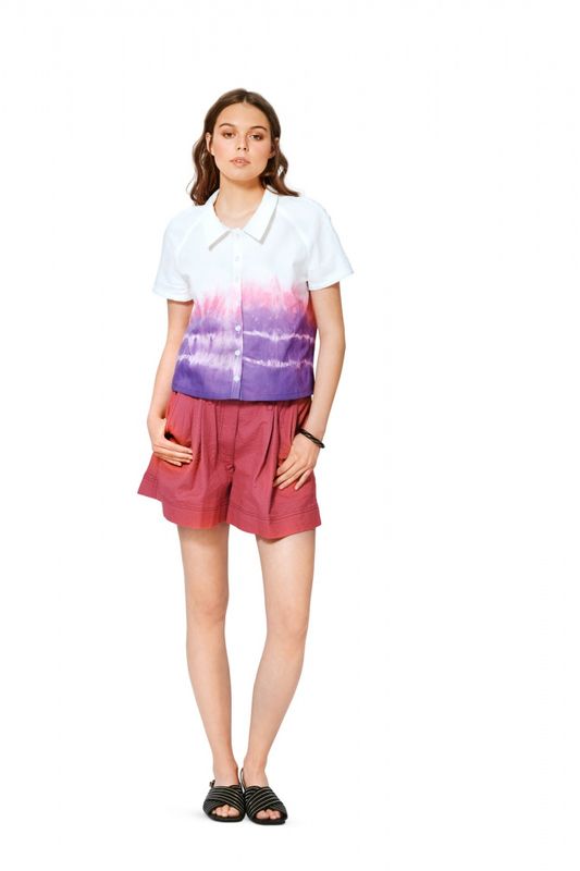 5997 - Burda - kort og lang bluse