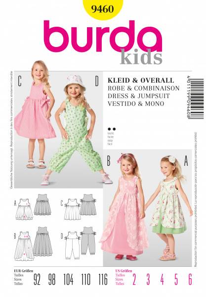 Bilde av 9460 - Burda - Kjole og jumpsuit