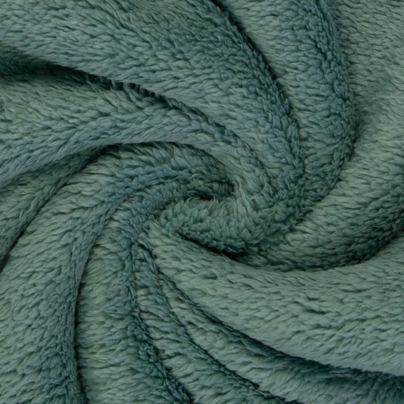 Fleece m. plysj doubleface, støvet grønn - fv 267