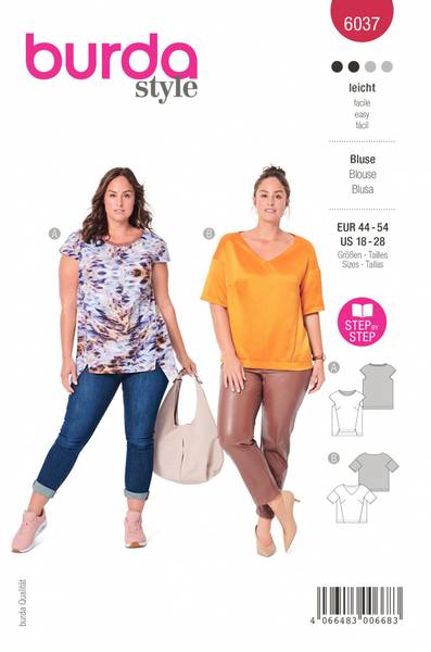 Bilde av 6037 - Burda 44-54 - bluse