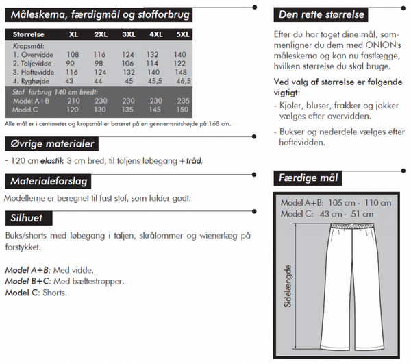 Bilde av Onion 9008 - bukse/shorts med legg til vevd stoff