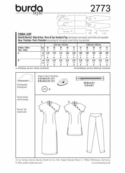 Bilde av 2773 - Burda - kostyme, suzi wong