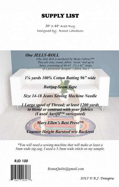 Bilde av Jelly Roll Rug - ovalt teppe 75*110 cm