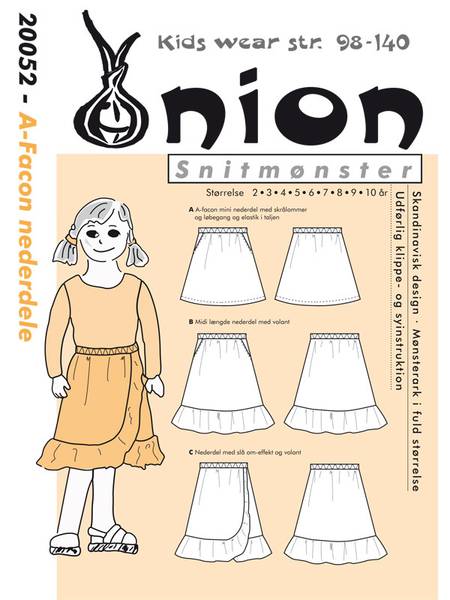 Bilde av Onion 20052 - A-fassong skjørt med/uten flæse