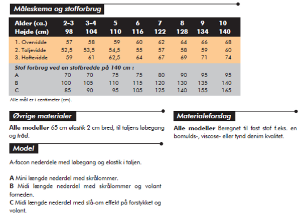 Bilde av Onion 20052 - A-fassong skjørt med/uten flæse