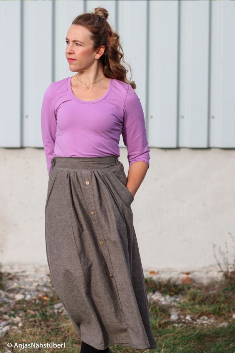 Flanell. melert - mørkblå