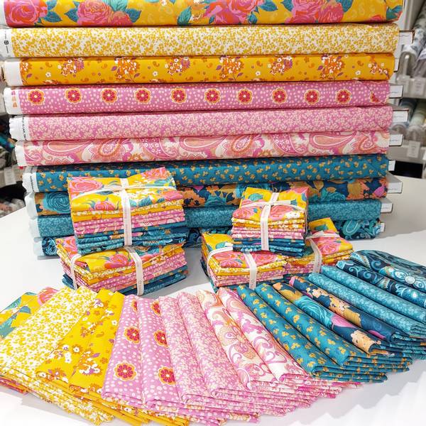 Bilde av Paisley Rose - stoffpakke, 30x55 cm, 10st.