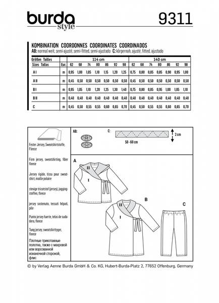 Bilde av 9311 - Burda - Jakke / bukse