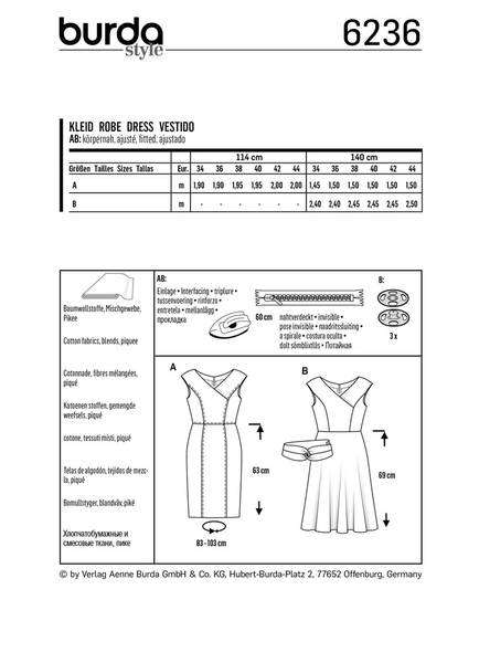 Bilde av 6236 - Burda - kjole
