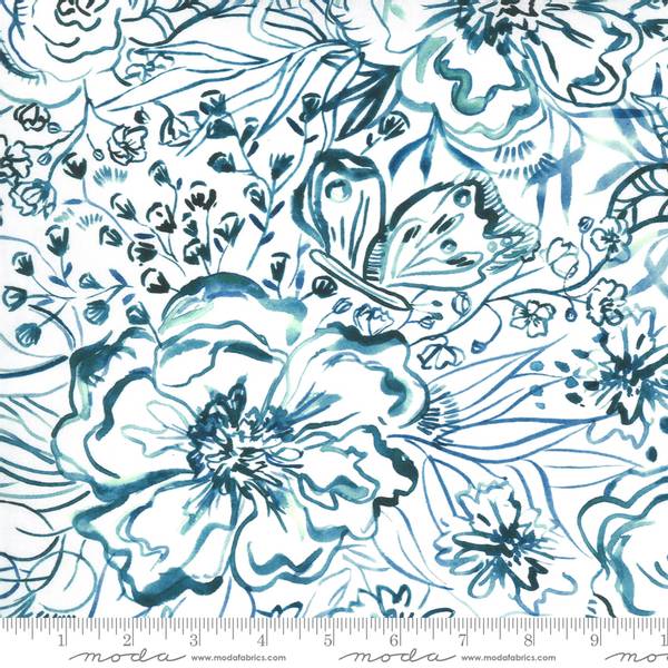 Bilde av Sunshine Soul - 4-13 cm blå akvarellblomster