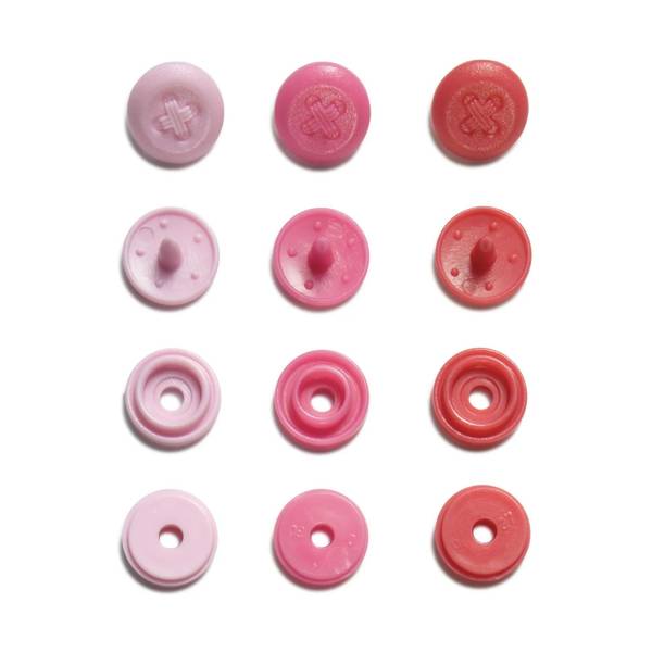Bilde av Prym Love Plasttrykknapper mønstret 9 mm - rosa