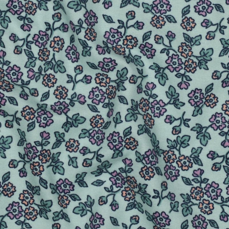 80 cm Flanell - småblomstret, mint