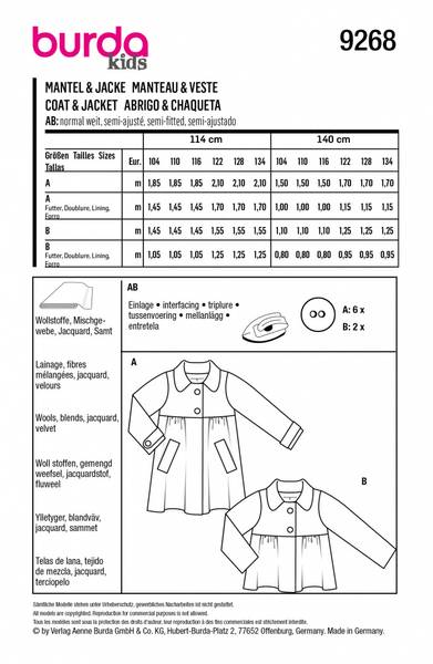 Bilde av 9268 - Burda - jakke