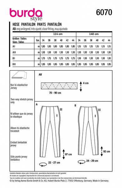 Bilde av 6070 - Burda - tights