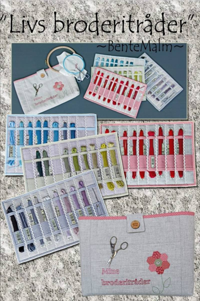 Bente Malm 114 - Livs broderitråder - mappe til garn