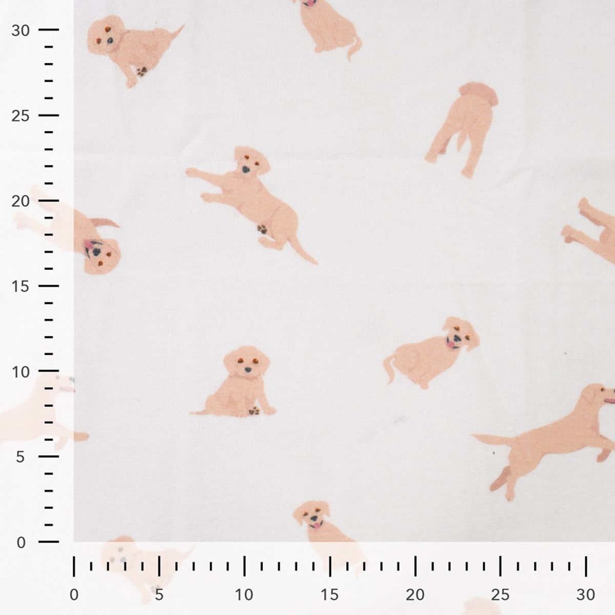 Flanell - hund, offwhite