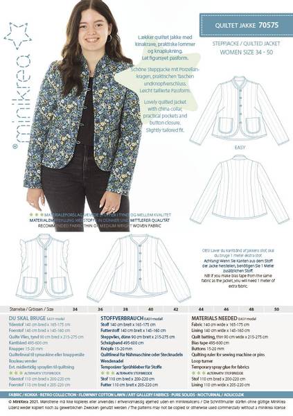 Bilde av Minikrea 70575 - Quiltet jakke str 34-50