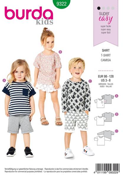 Bilde av 9322 - Burda - T-skjorte, genser