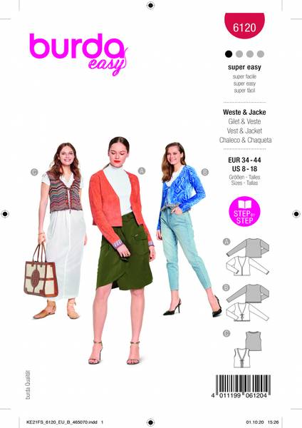 Bilde av 6120 - Burda - Jakke/vest