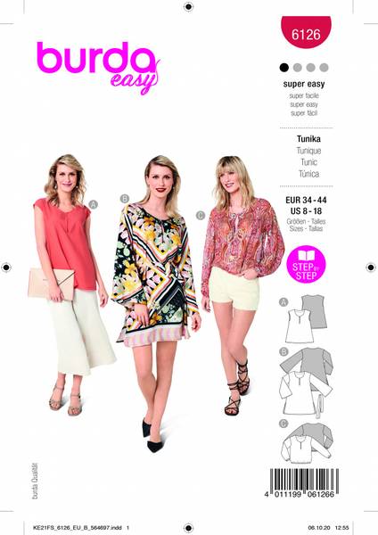 Bilde av 6126 - Burda - Bluse/kjole