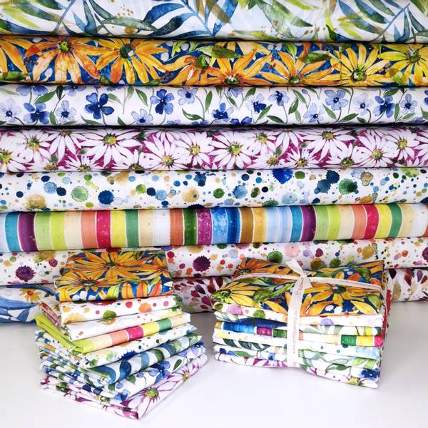 Bilde av Fresh as a Daisy - stoffpakke, 30x110 cm, 8st.
