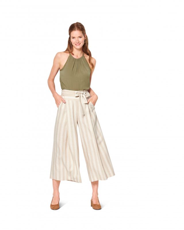 6138 - Burda - Bukse/shorts m/ vidde