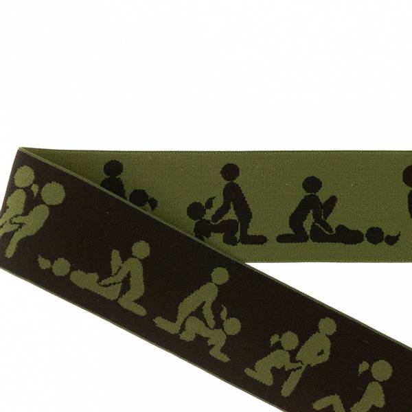 Bilde av Myk strikk, 4 cm - kamasutra - kaki