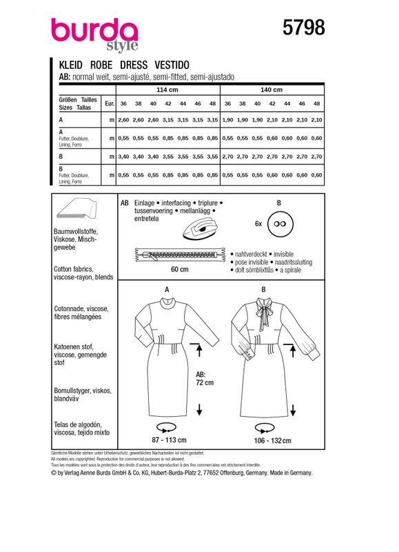 5798 - Burda - kjole