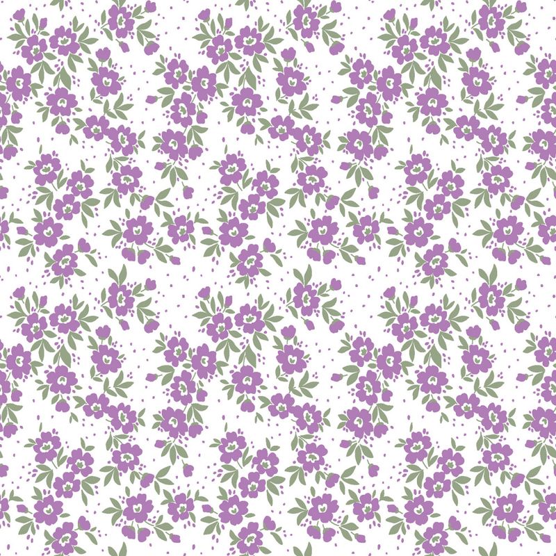 Bomullspoplin - blomster BD