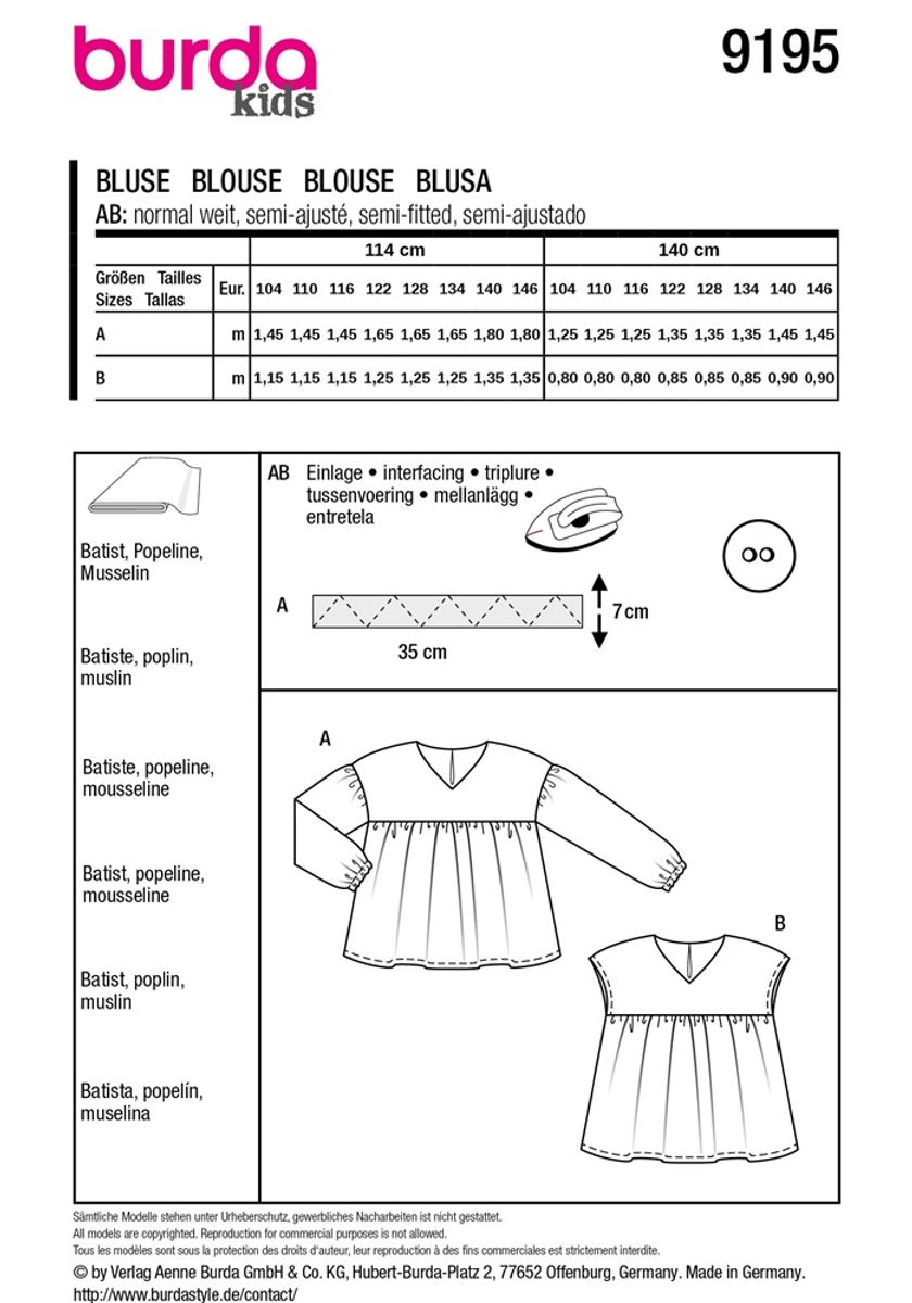 9195 - Burda -  bluse