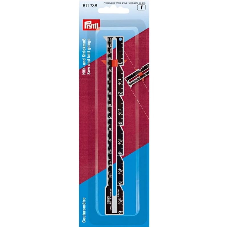 Prym Sømmål - aluminium, sømometer, avstandsmåler 