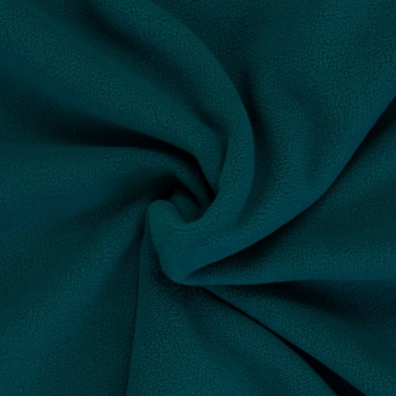 1 m Fleece m. plysj doubleface, petrol - fv 749