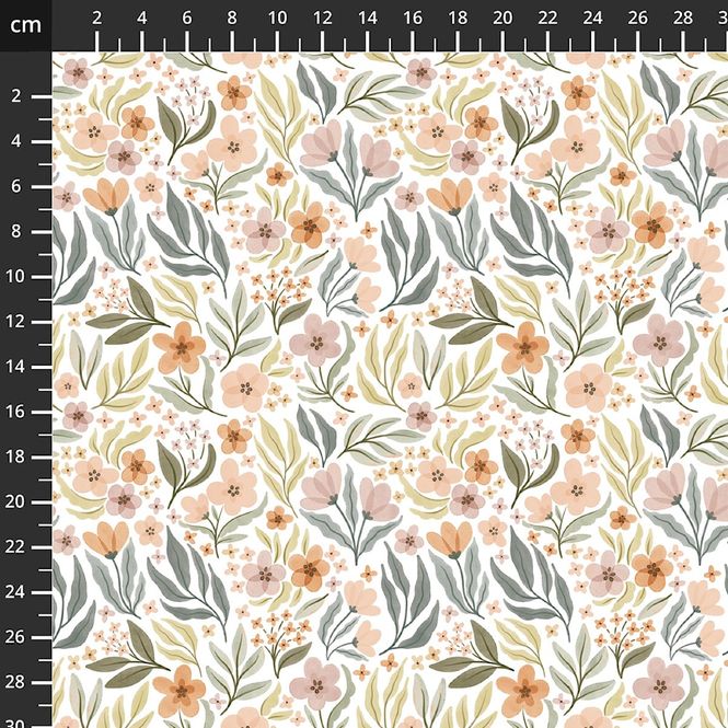Hovedbilde Petal & Purr - blomster på offwhite