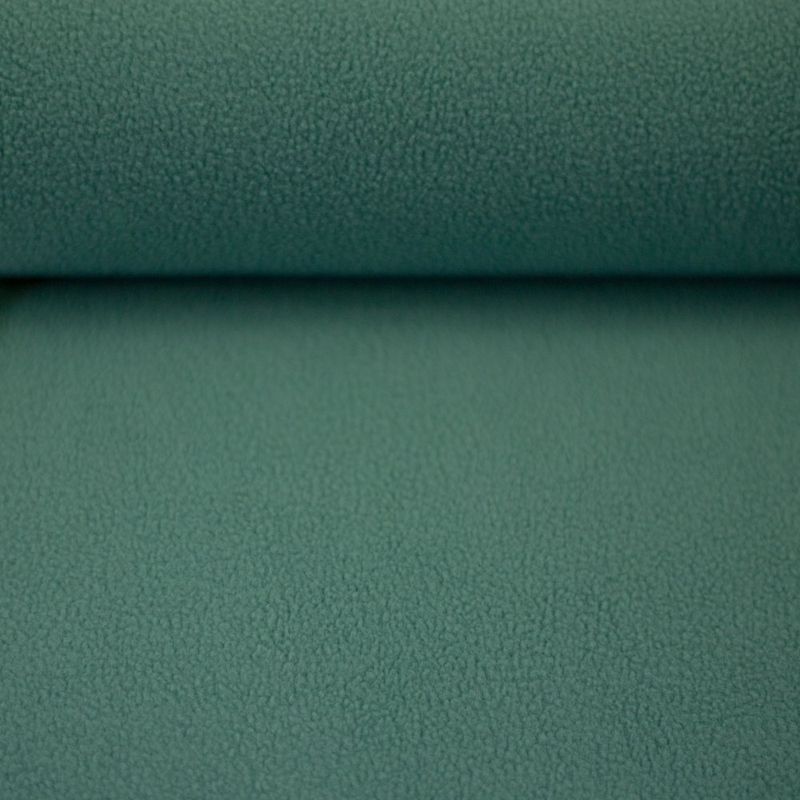 Fleece m. plysj doubleface, støvet grønn - fv 267