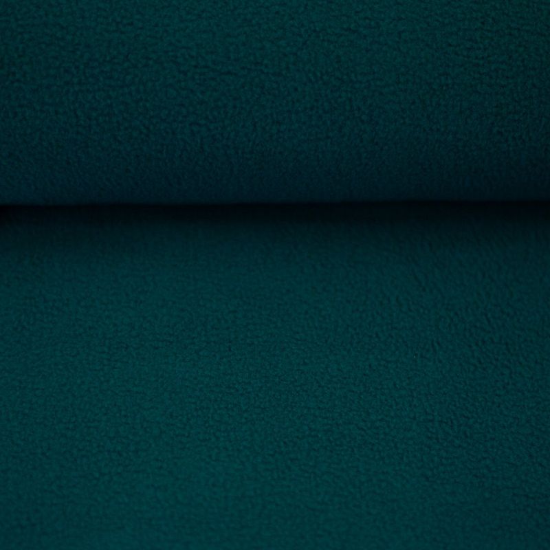 1 m Fleece m. plysj doubleface, petrol - fv 749