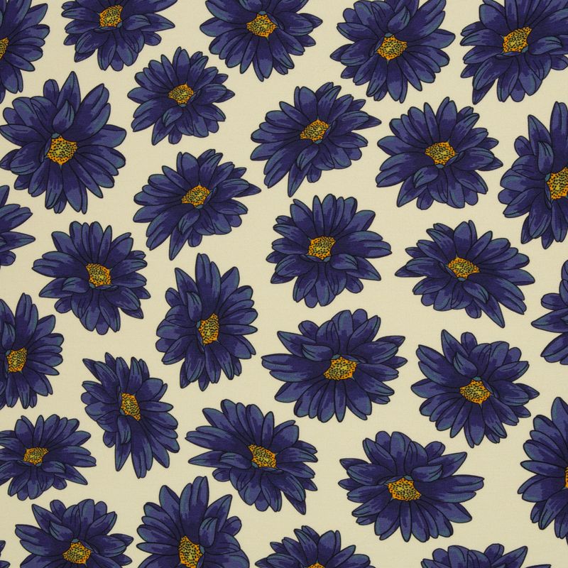 French Terry - lilla blomster