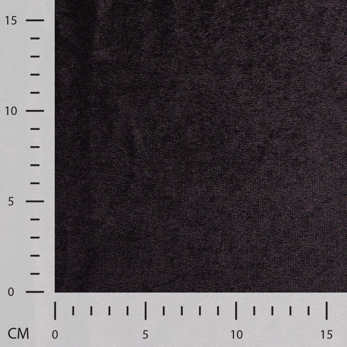 Stretch-velour - Sort m/ lilla glitter