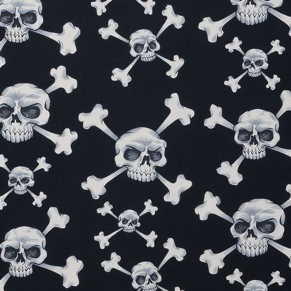 Bilde av Skull and Bones - 7-12 cm hodeskaller på sort