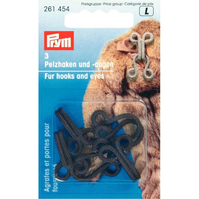 Hovedbilde Pelshekter, sort, 22 mm, 3 sett
