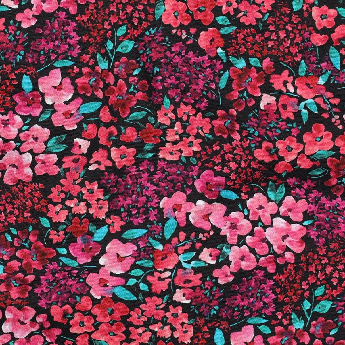 Bomullspoplin - blomster C1