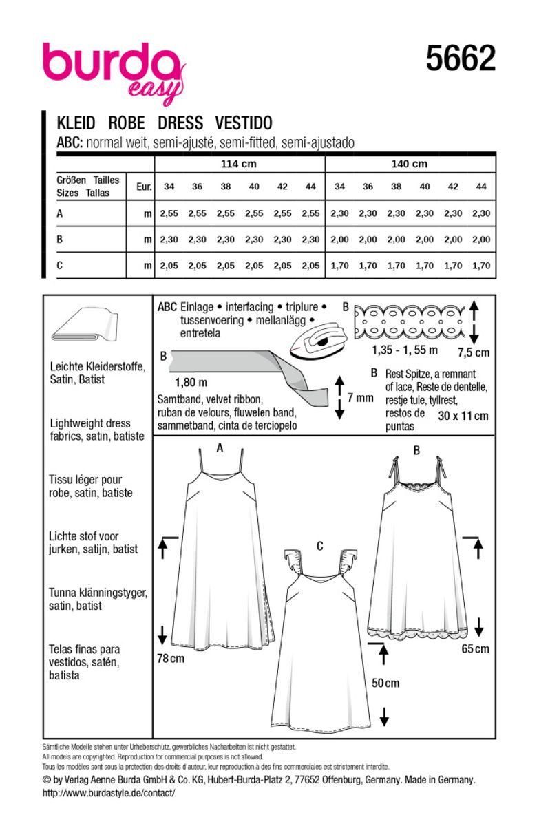 5662 - Burda - kjole