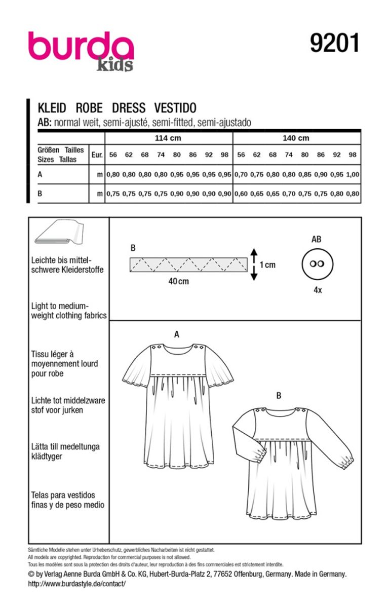 9201 - Burda - kjole
