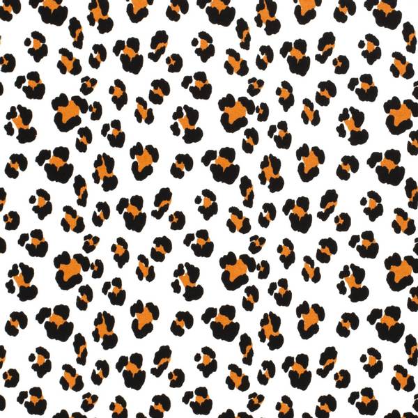 Bilde av Viskosejersey - 1-3 cm leopardflekker på hvit