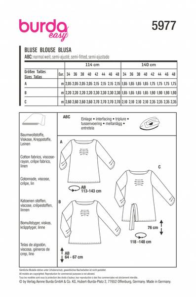 Bilde av 5977 - Burda - genser m/ rynke detalj